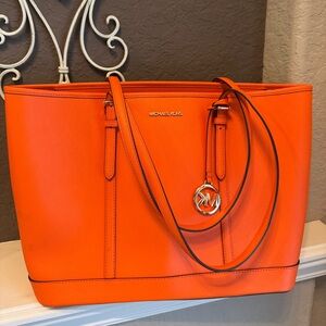 Michael Kors Orange Leather Tote (imperfect)